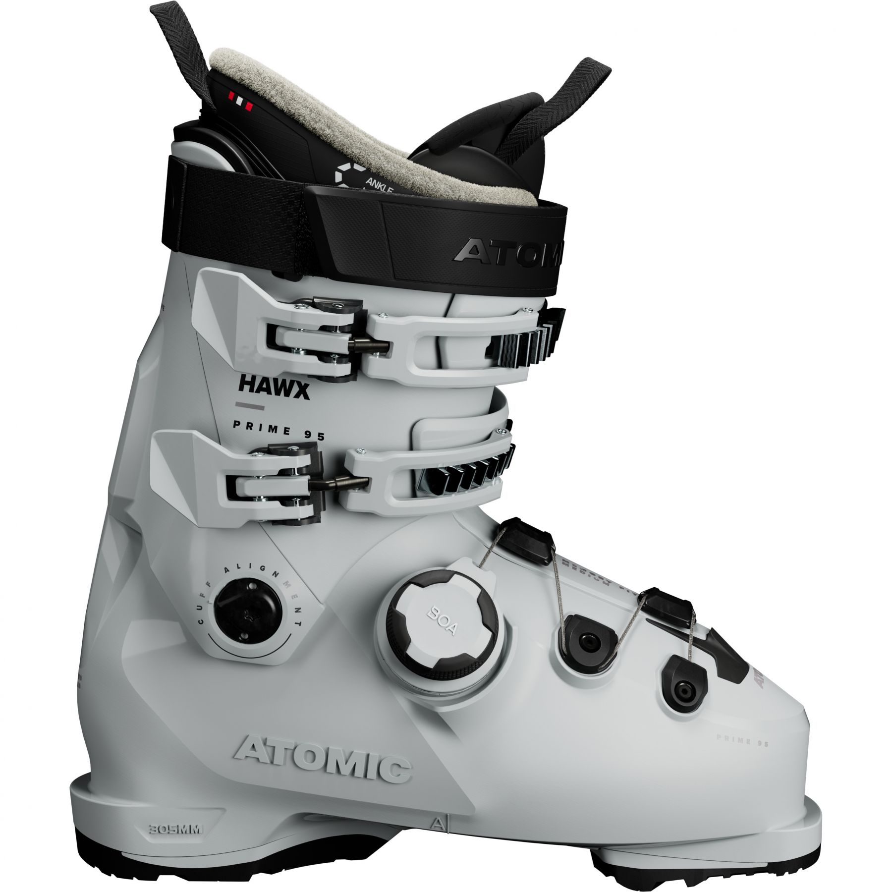 Atomic Hawx Prime 95 BOA, buty narciarskie, damskie, jasnoszary
