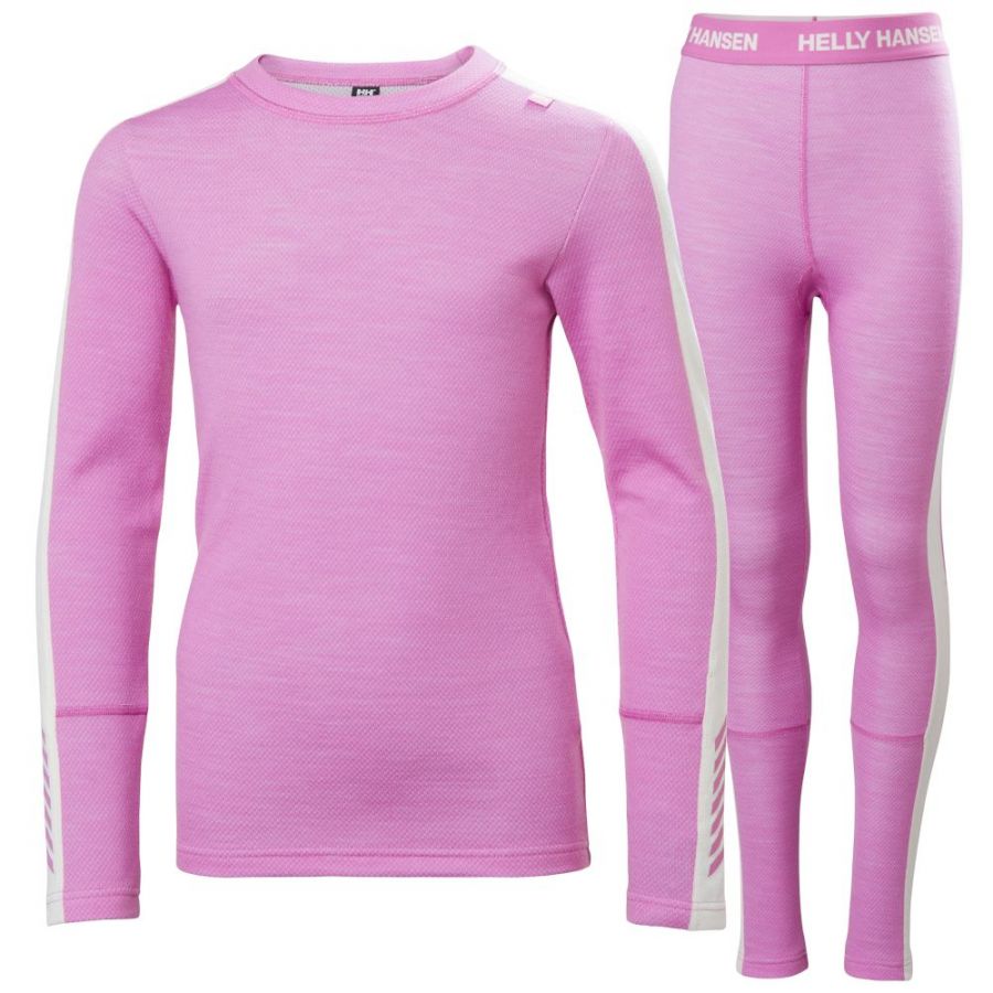 Helly Hansen Lifa Merino Midweight, zestaw, junior, ró?owy
