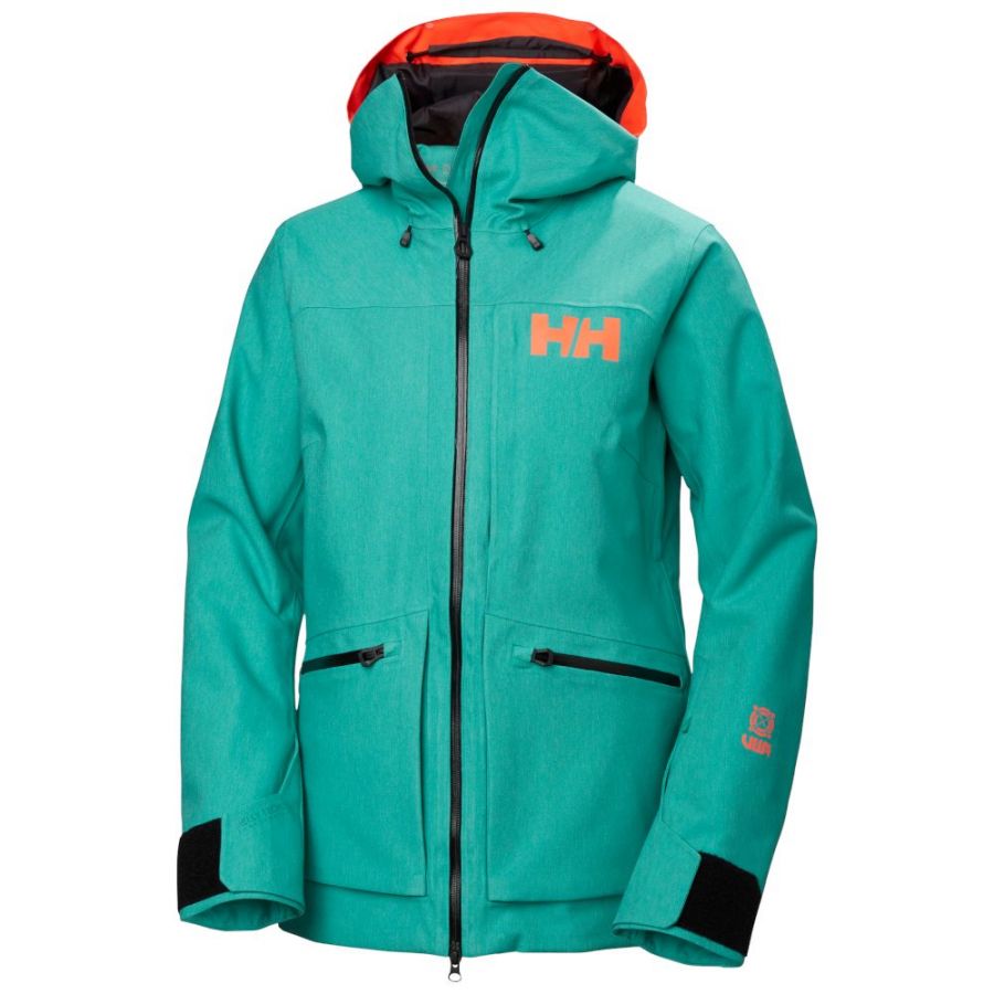 Helly Hansen Powderqueen 3.0, kurtka narciarska, damska, zielony