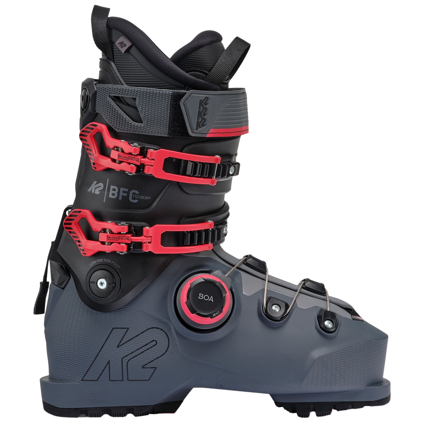 Фото - Лижні черевики K2 Buty narciarskie  BFC 110 BOA, męskie, czarno-szare Black/Grey 10K2207.1 