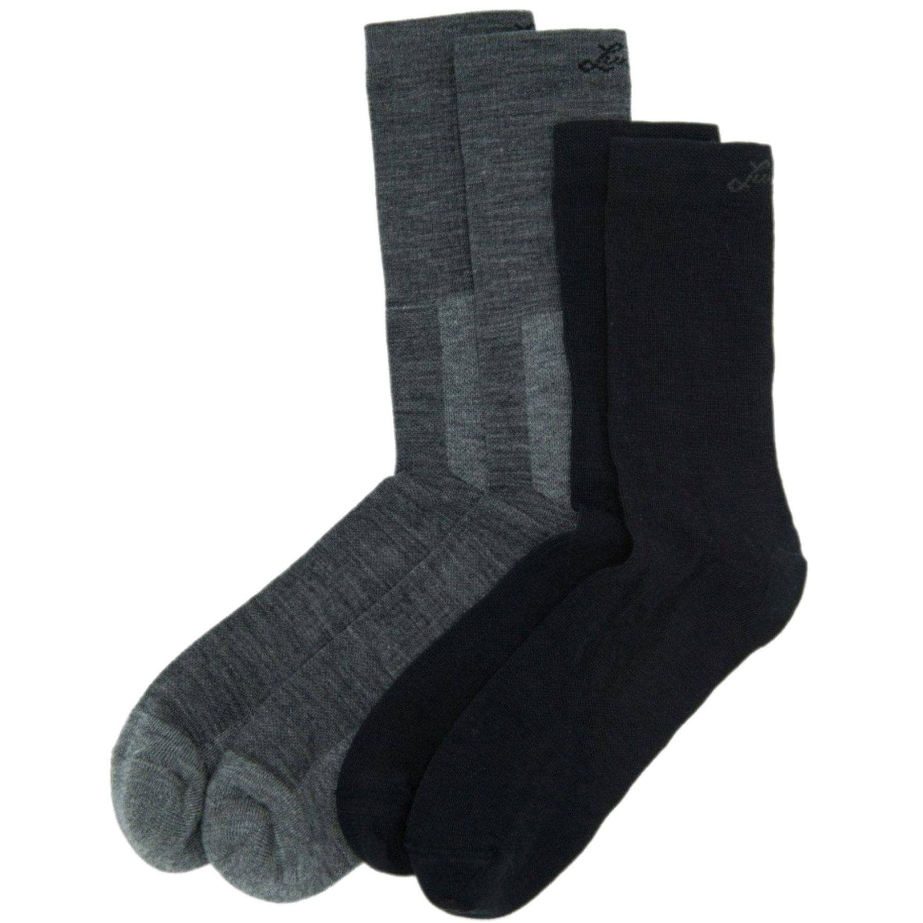 Lundhags Merino Trekking Sock Combo Mid, skarpety trekkingowe, unisex, szary/czarny