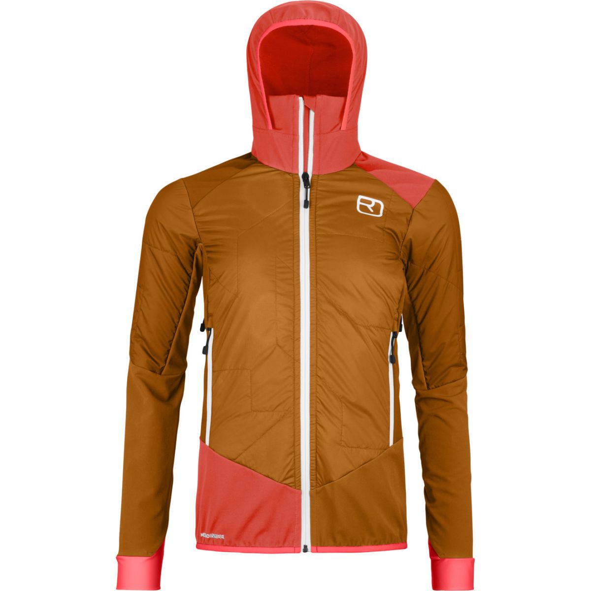 Ortovox Swisswool Col Becchei Hybrid, kurtka softshellowa, damski, pomarańczowy