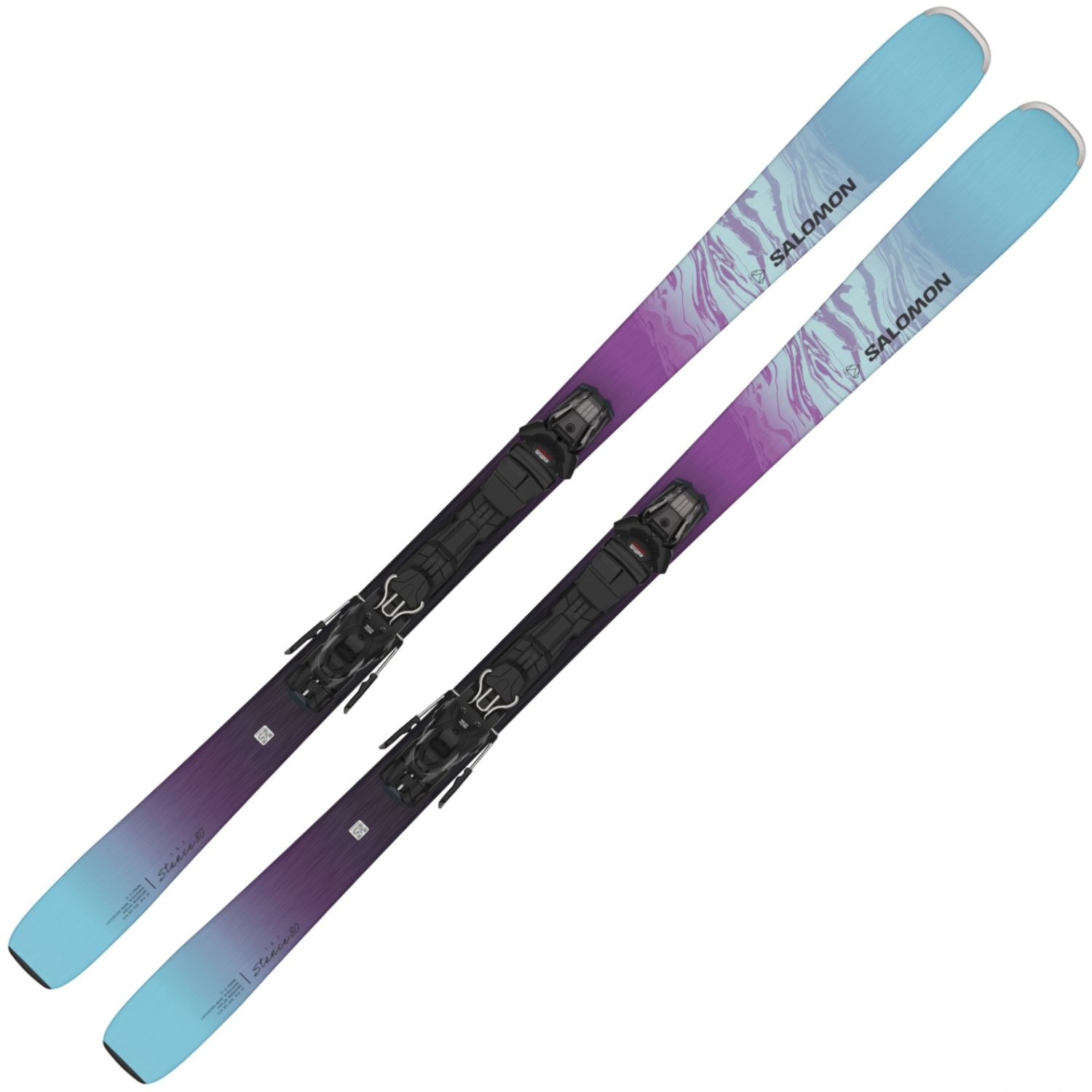 Zdjęcia - Narty Salomon E Stance W 80 + M10 GW Black/Dewberry/Bleached Aqua L47356600 