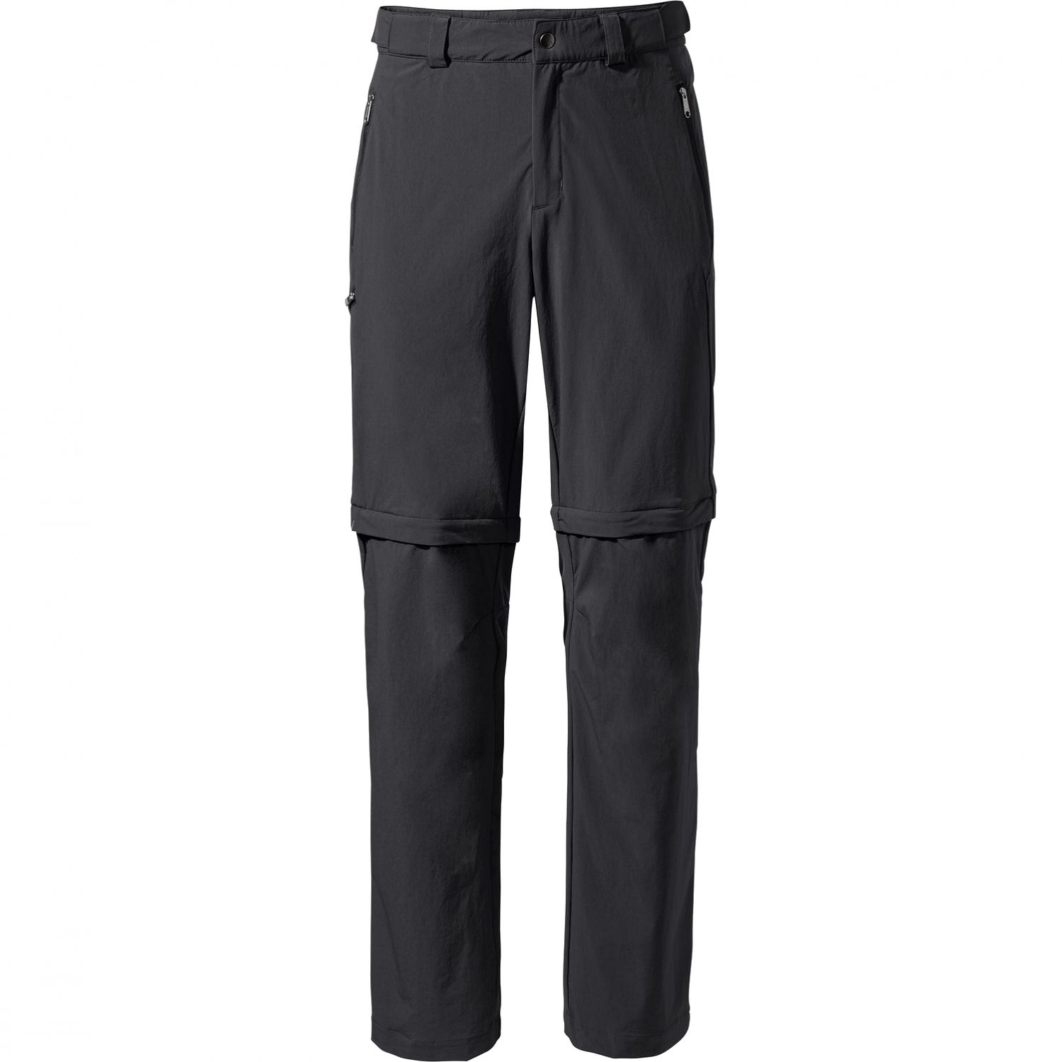Vaude Men's Farley Stretch T-Zip Pants III, spodnie turystyczne, m?skie, czarne