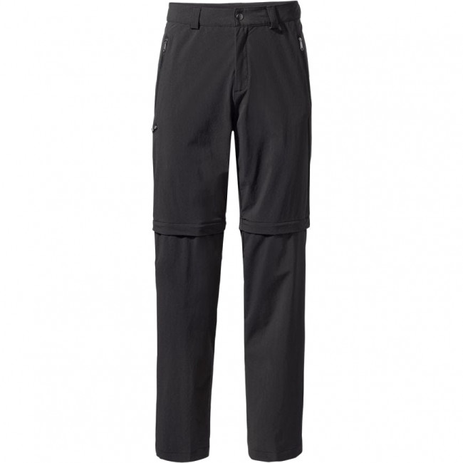 Vaude Men's Farley Stretch ZO Pants II, spodnie turystyczne, m?skie, czarne